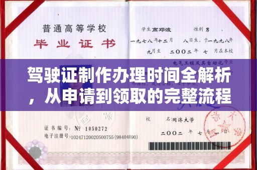 东乡驾驶证制作办理时间全解析，从申请到领取的完整流程