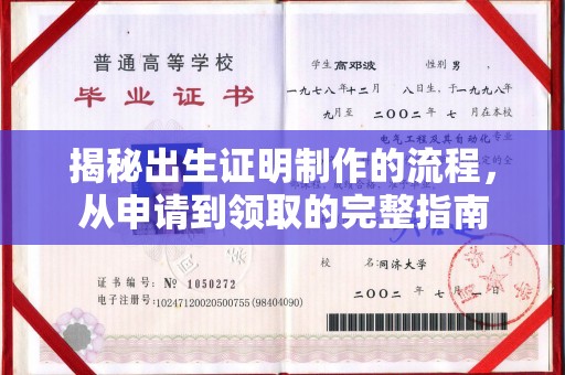 东乡揭秘出生证明制作的流程，从申请到领取的完整指南