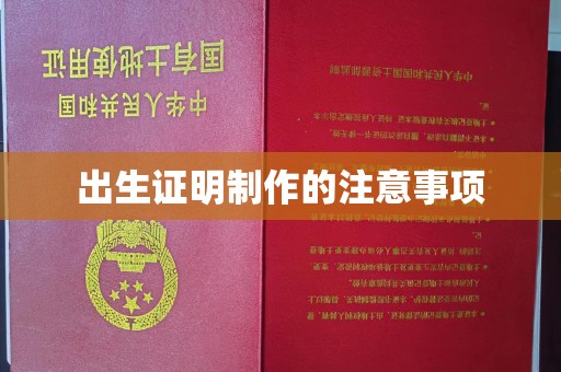 东乡出生证明制作的注意事项